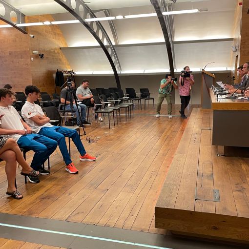 Cuen, Segarra i les germanes Viñals, als EYOF de Maribor