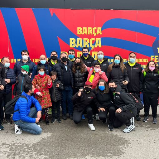 Special Olympics Andorra visita el Camp Nou convidat per la Fundació del FC Barcelona